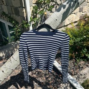 Blue and white stripped sweater